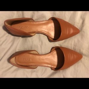 Cognac Leather D’Orsay Flats